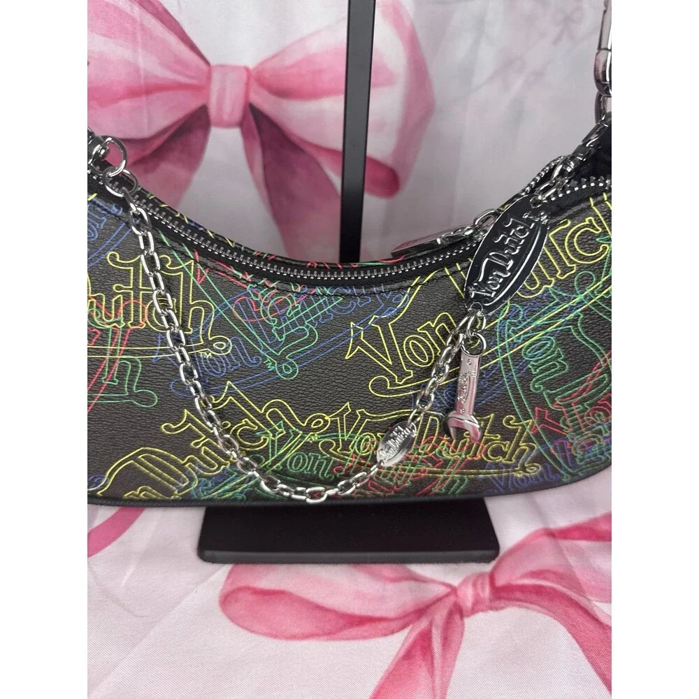 Von Dutch Neon Print Shoulder Bag - Picture 4 of 5